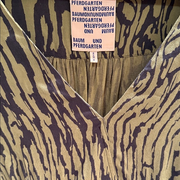 Stylish Olive and Black Zebra Print Dress - Picture 2 of 5